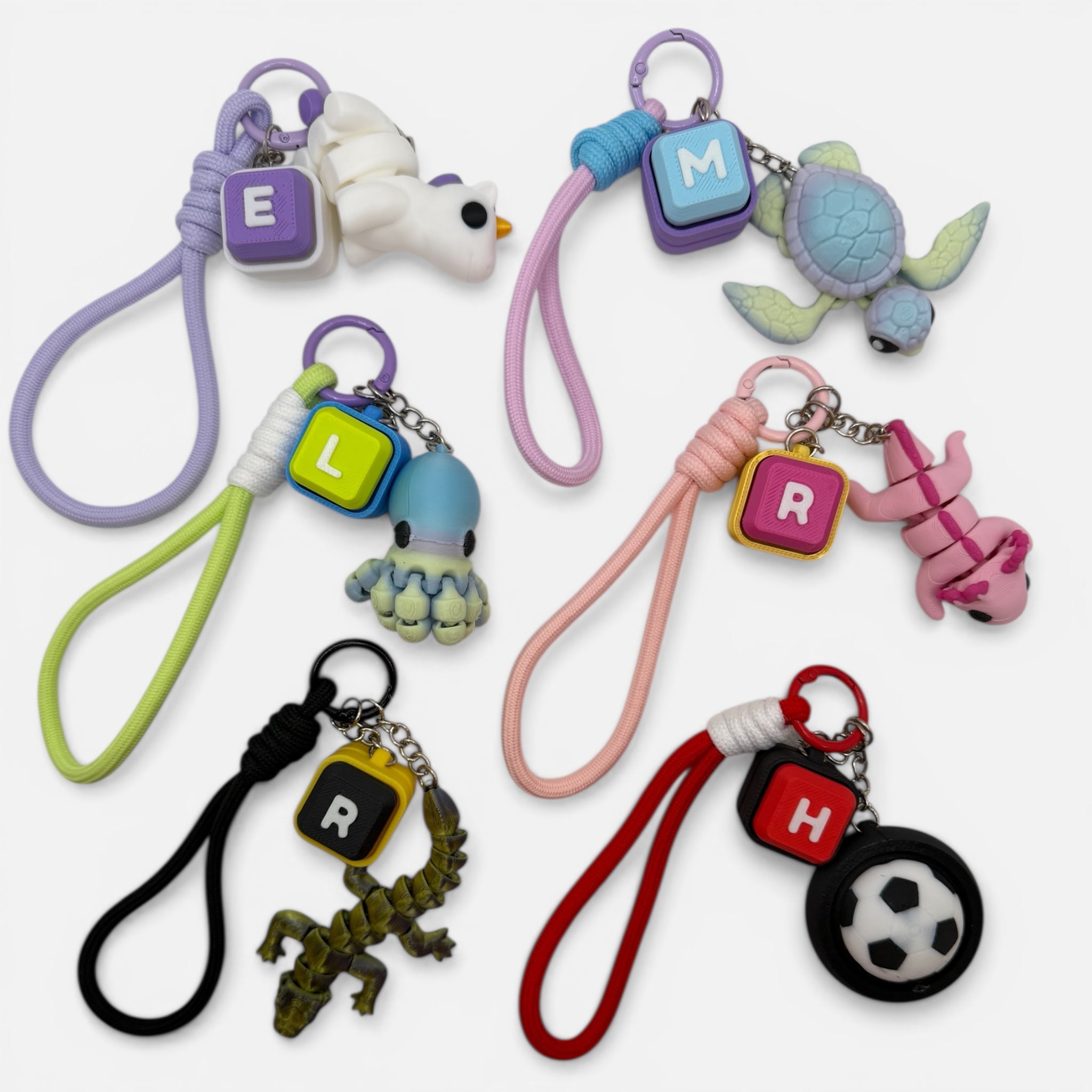 One Letter Clicky Keychain
