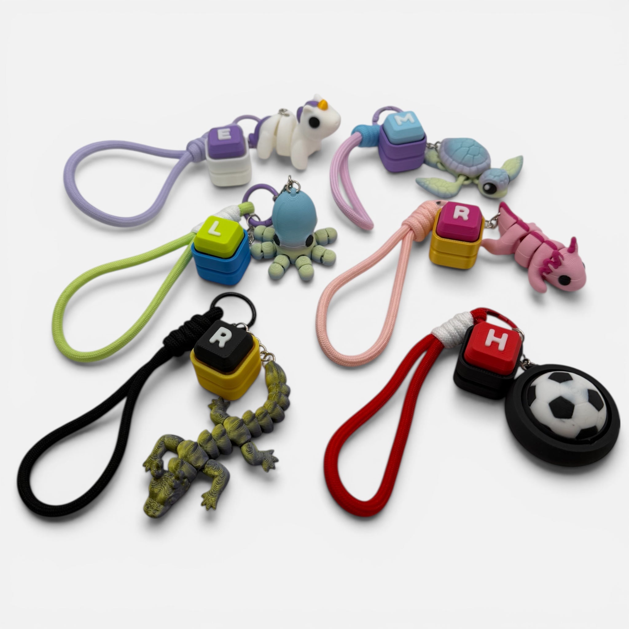One Letter Clicky Keychain