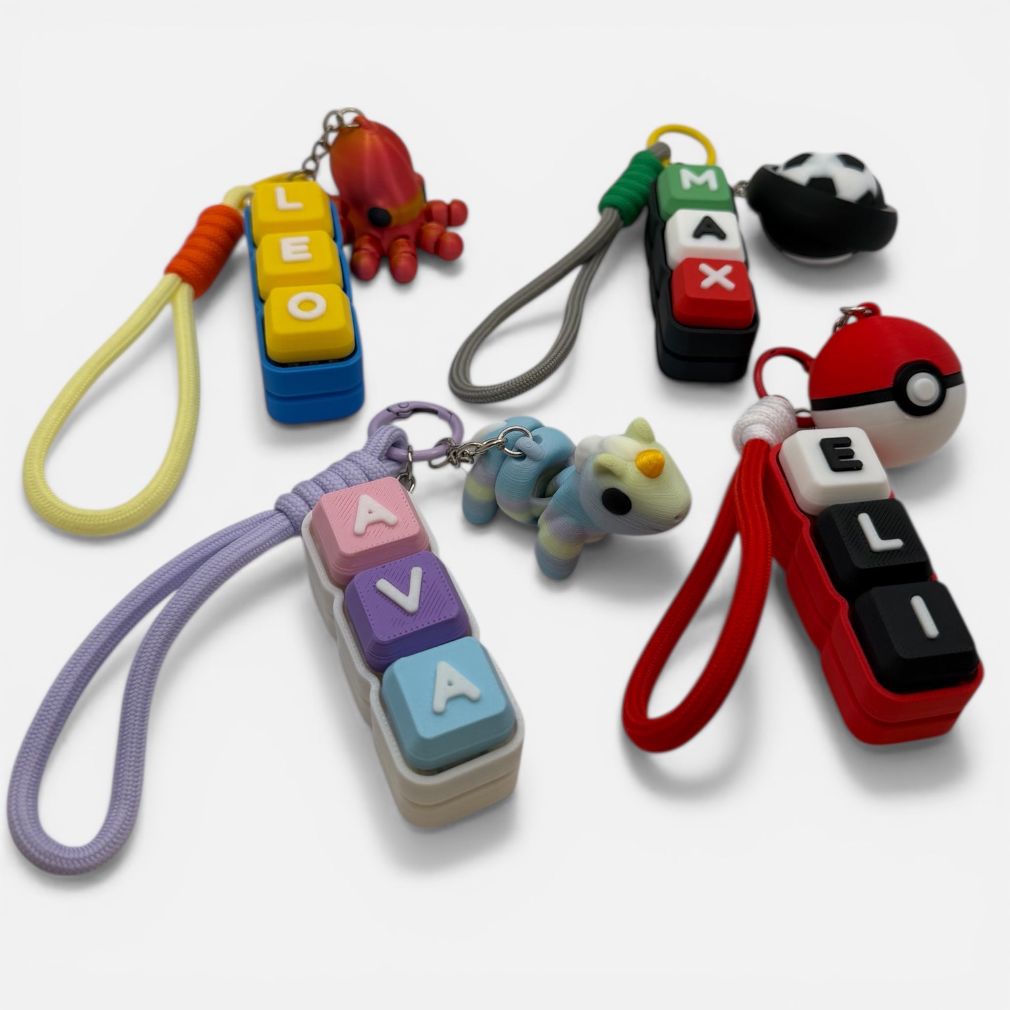 Three Letter Clicky Keychain