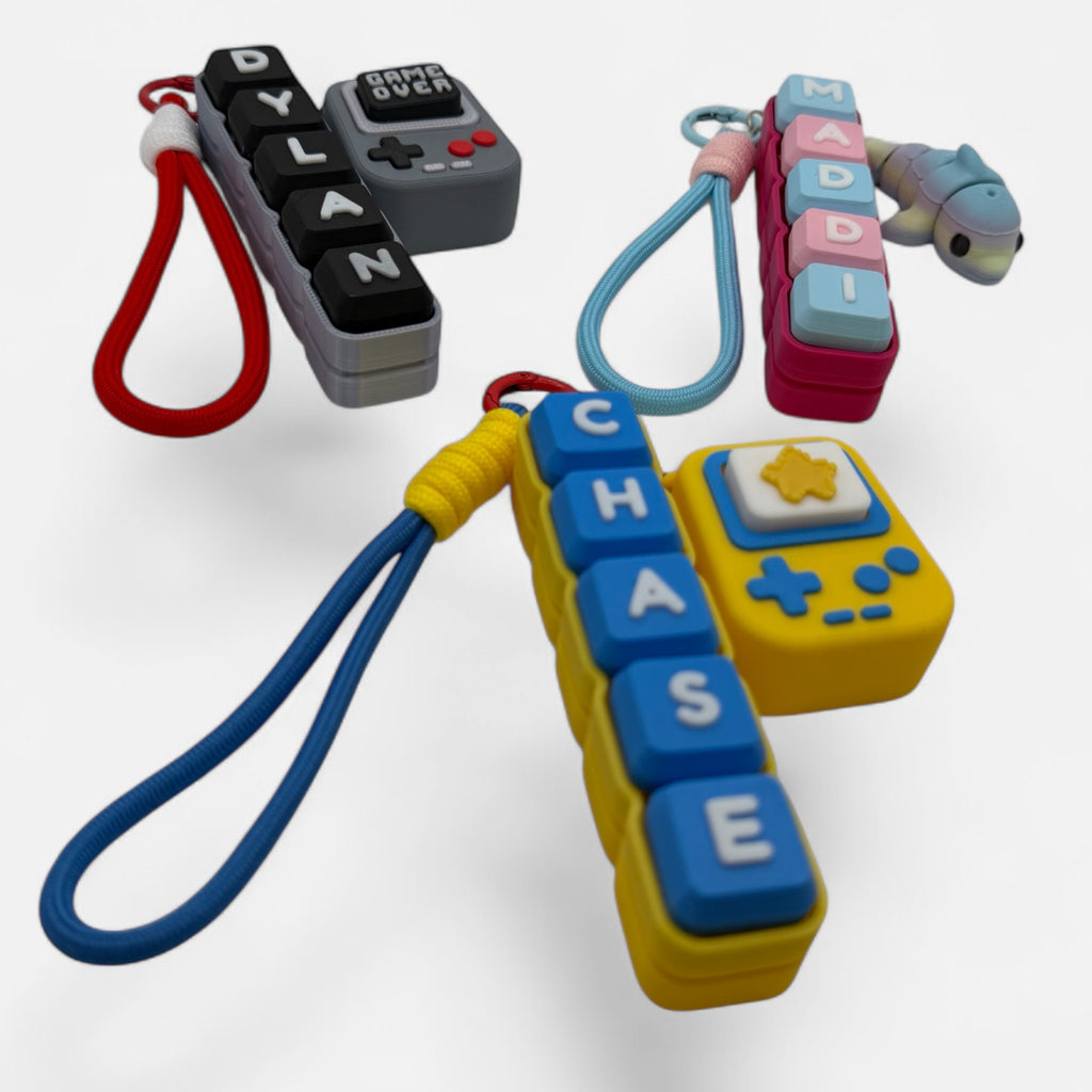 Five Letter Clicky Keychain