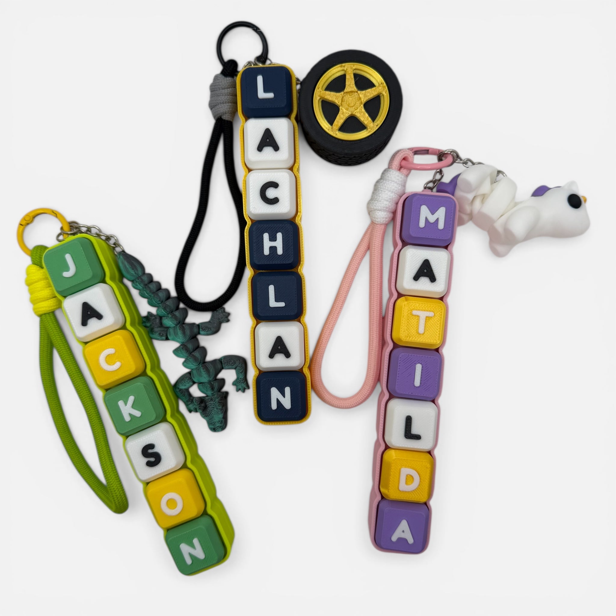 Seven Letter Clicky Keychain