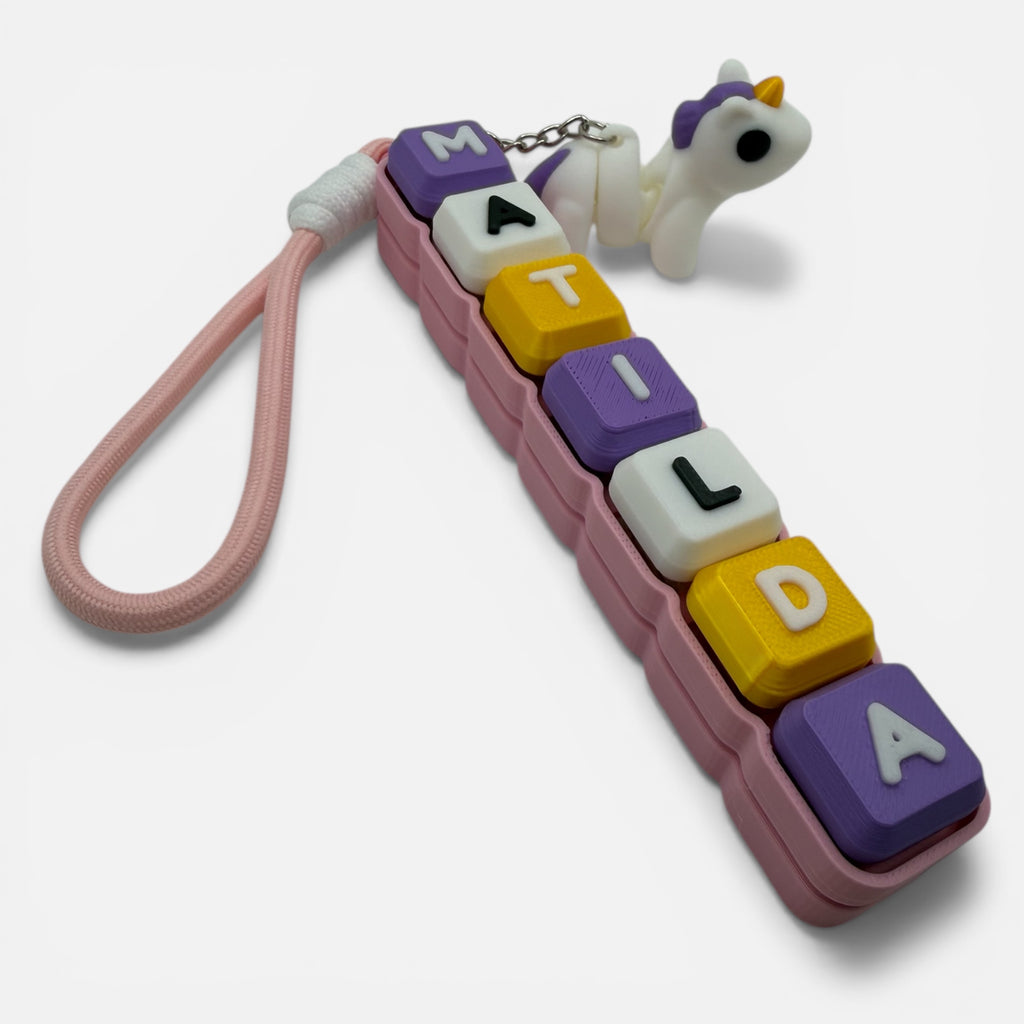 Seven Letter Clicky Keychain
