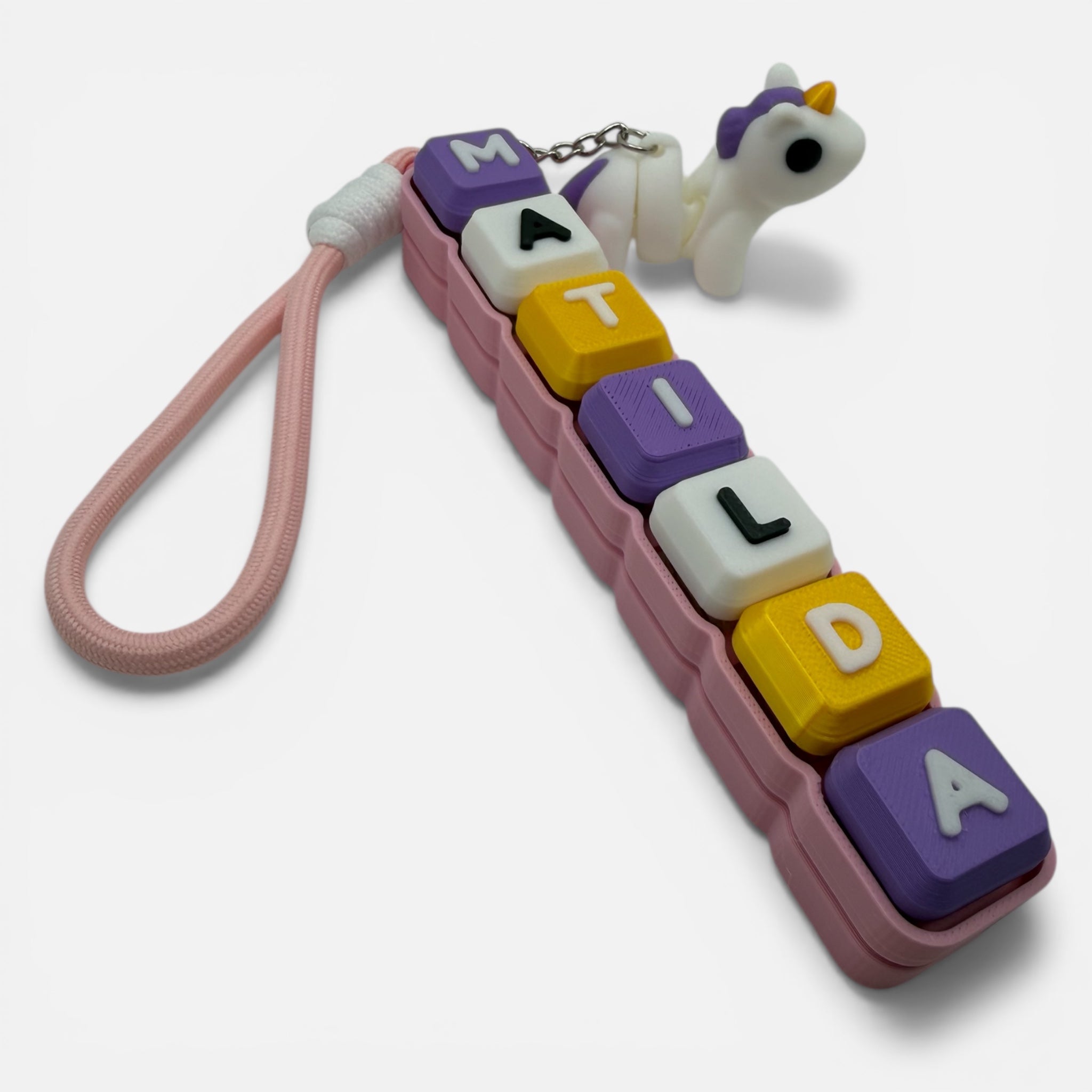 Seven Letter Clicky Keychain