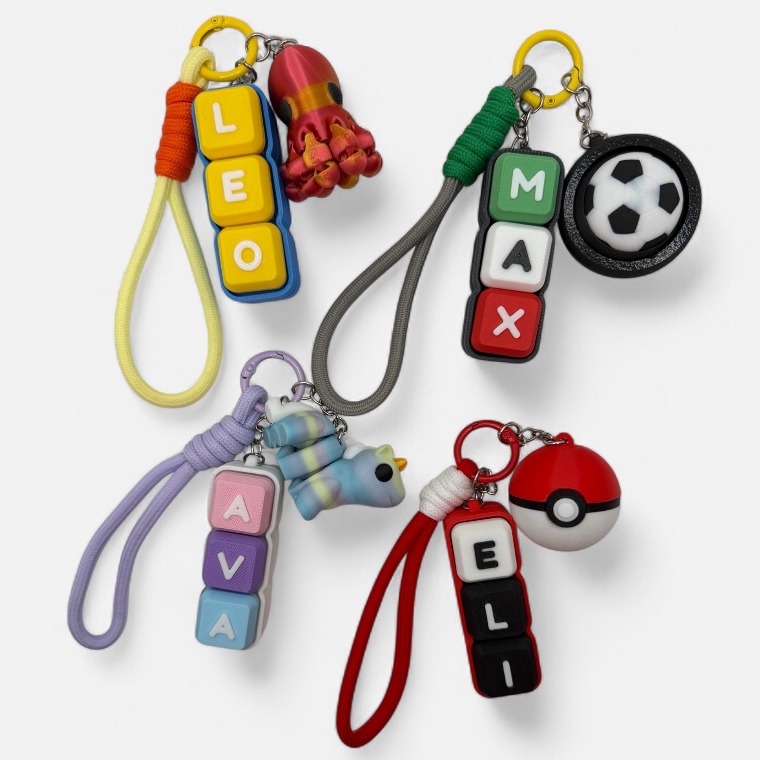 Three Letter Clicky Keychain