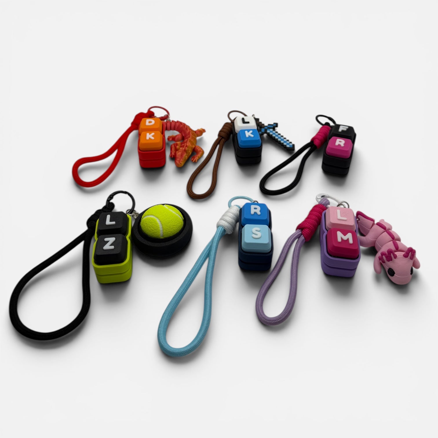 Two Letter Clicky Keychain