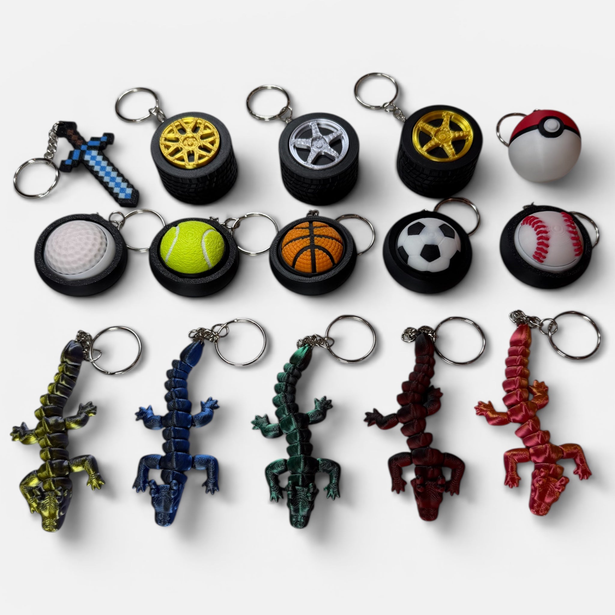 One Letter Clicky Keychain