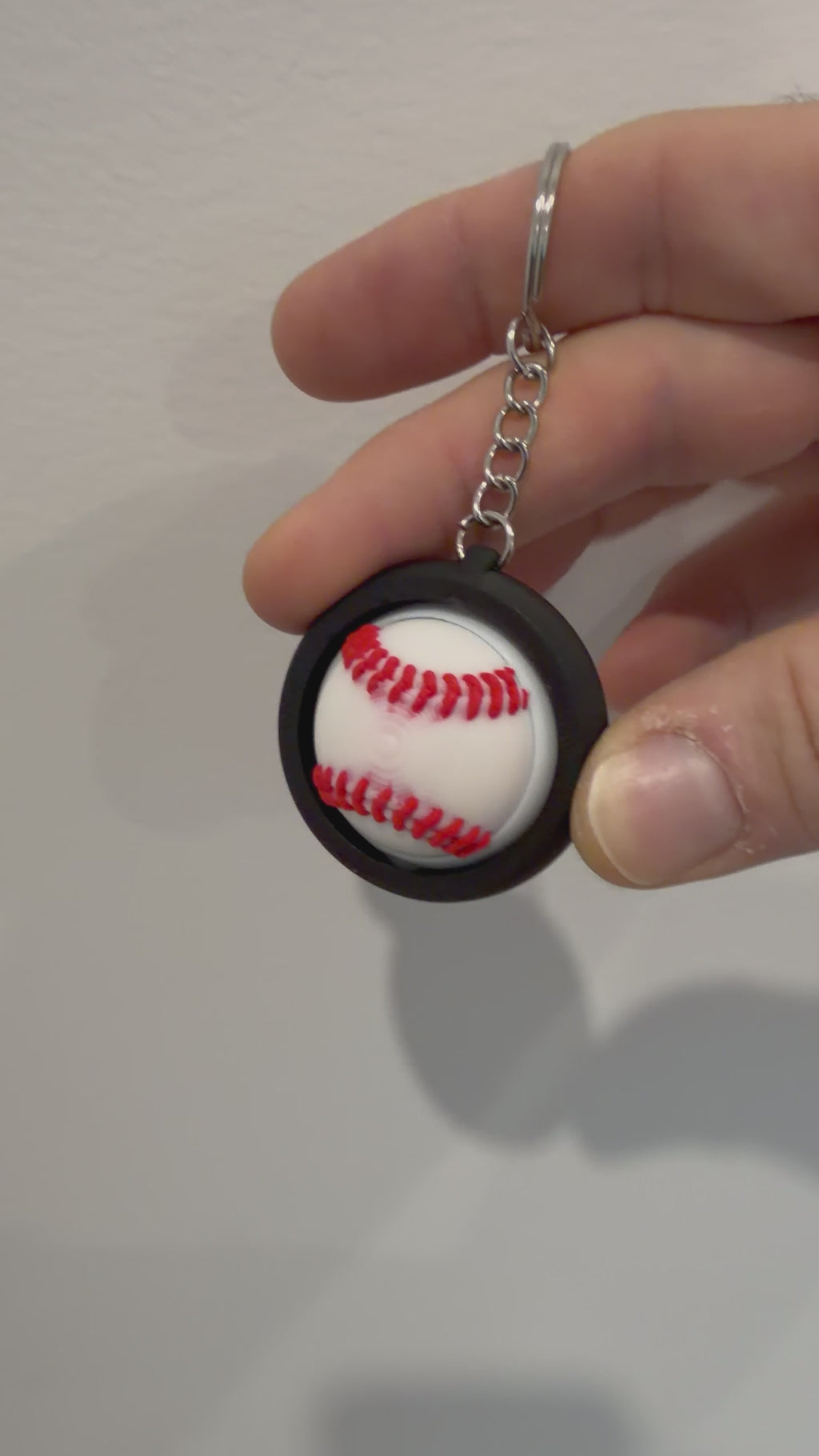 Baseball Spinner Keychain