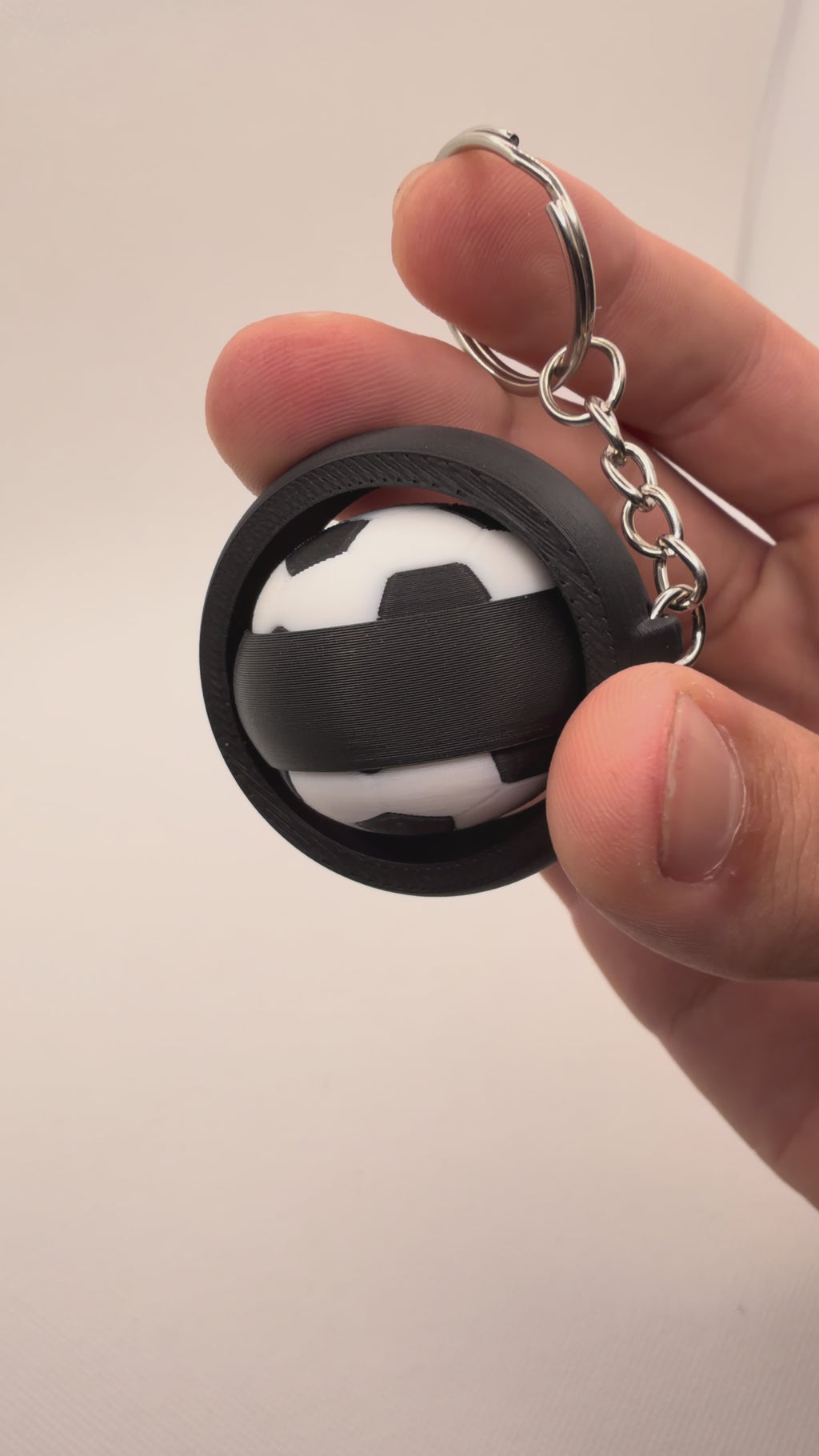 Soccerball Spinner Keychain